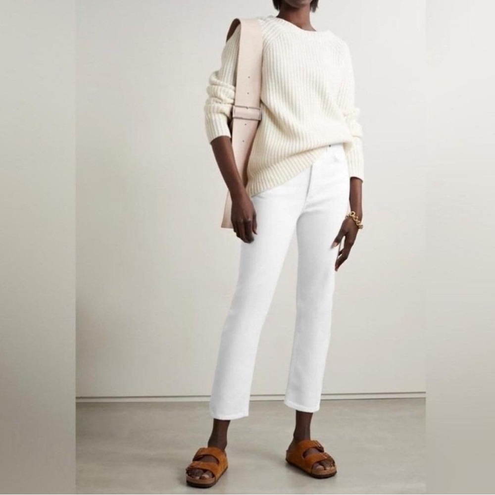Agolde Riley Cropped White Jeans sz 29
